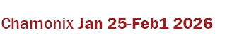 Chamonix 2026 Jan26-Feb1